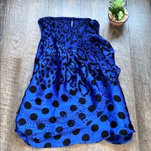 Royal Blue Print Top